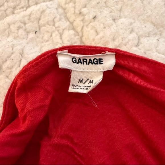 Garage Red Spaghetti-Strap Crop Tank - Picture 5 of 6